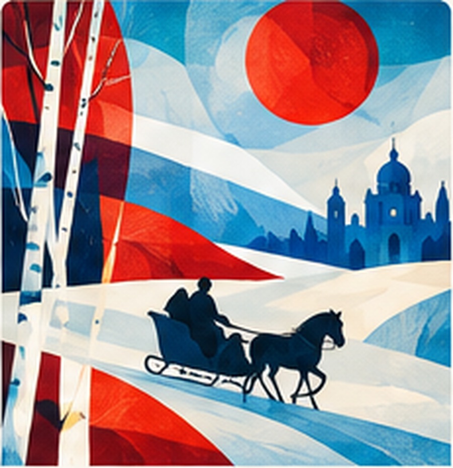 Original modern-art illustration for Leo Tolstoy